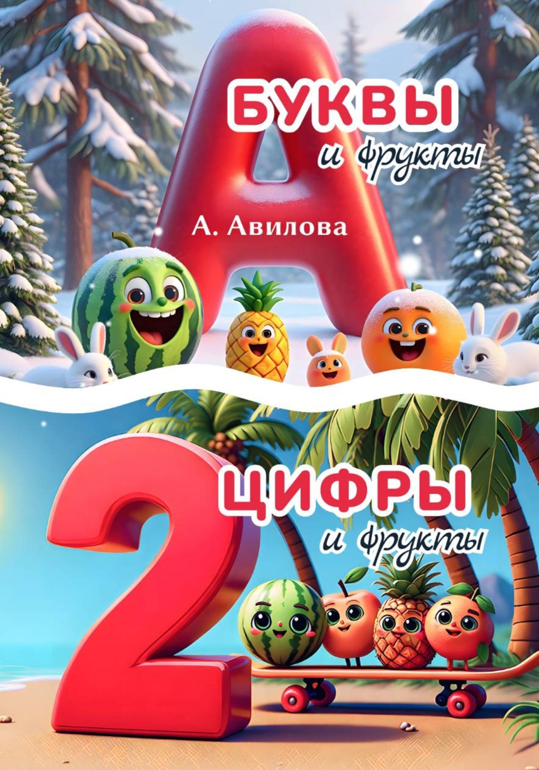 Обложка книги «Буквы и фрукты. Цифры и фрукты»