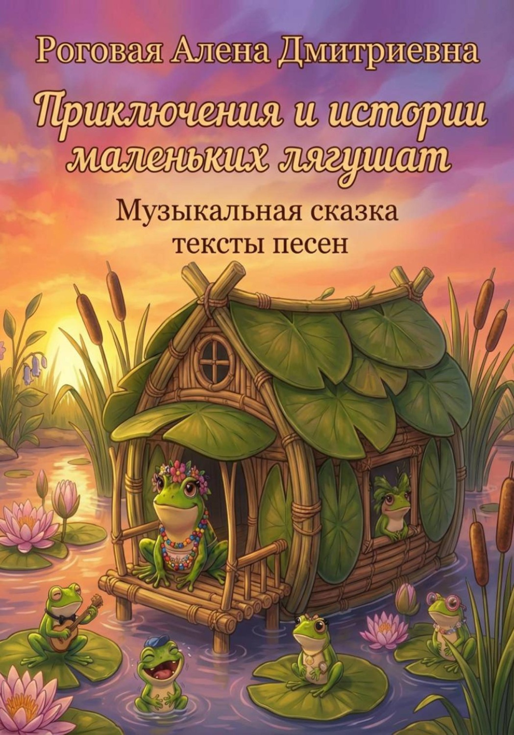 Обложка книги «"Приключения и истории маленьких лягушат" Музыкальная сказка тексты песен»