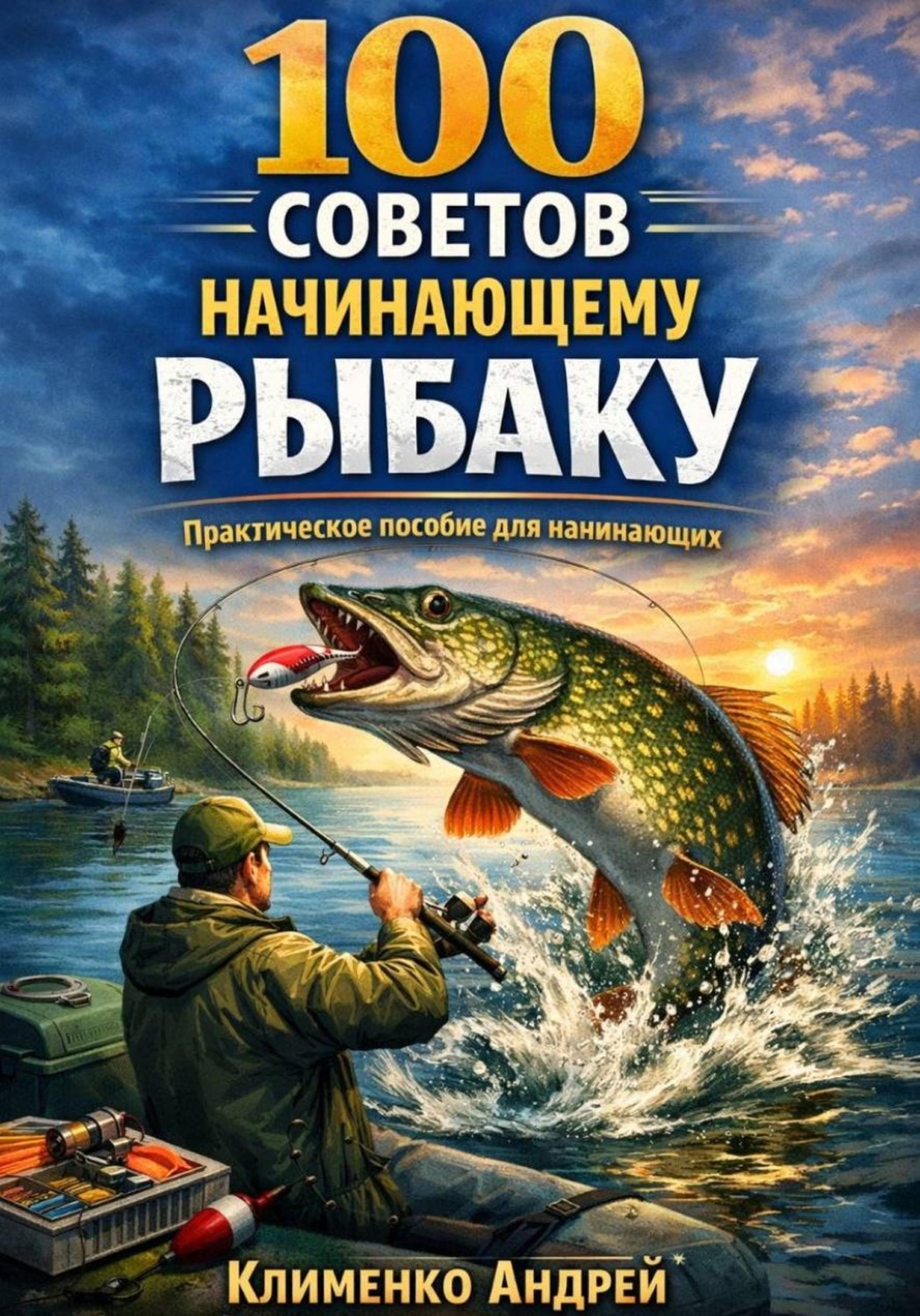 Обложка книги «100 советов начинающему рыбаку»
