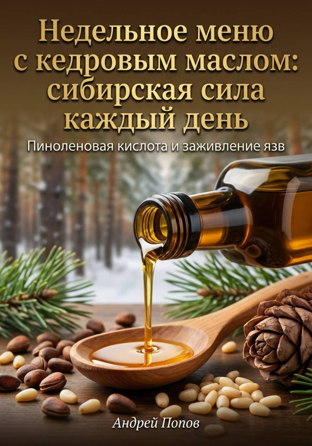 Обложка книги «Недельное меню с кедровым маслом: сибирская сила каждый день»
