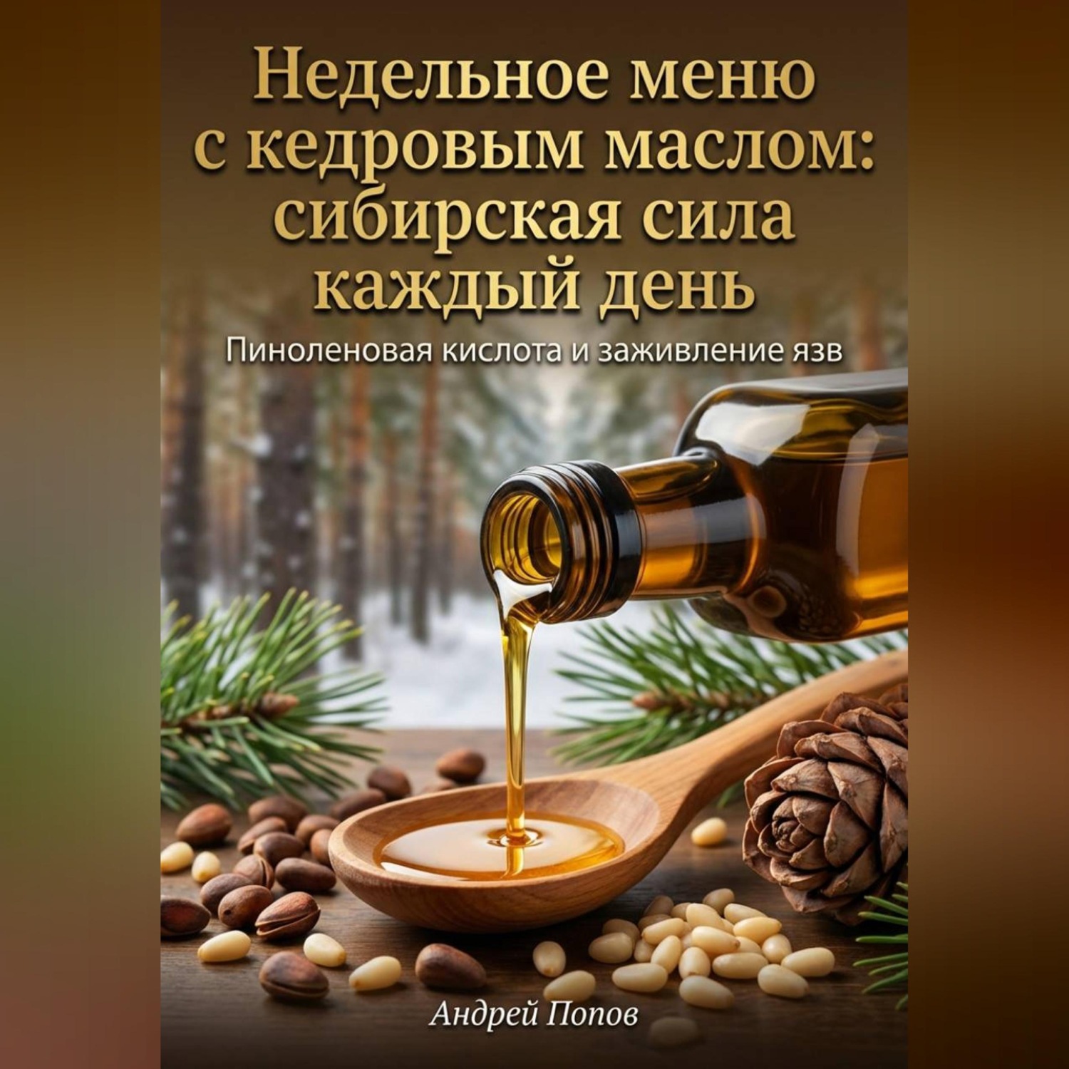 Обложка книги «Недельное меню с кедровым маслом: сибирская сила каждый день»