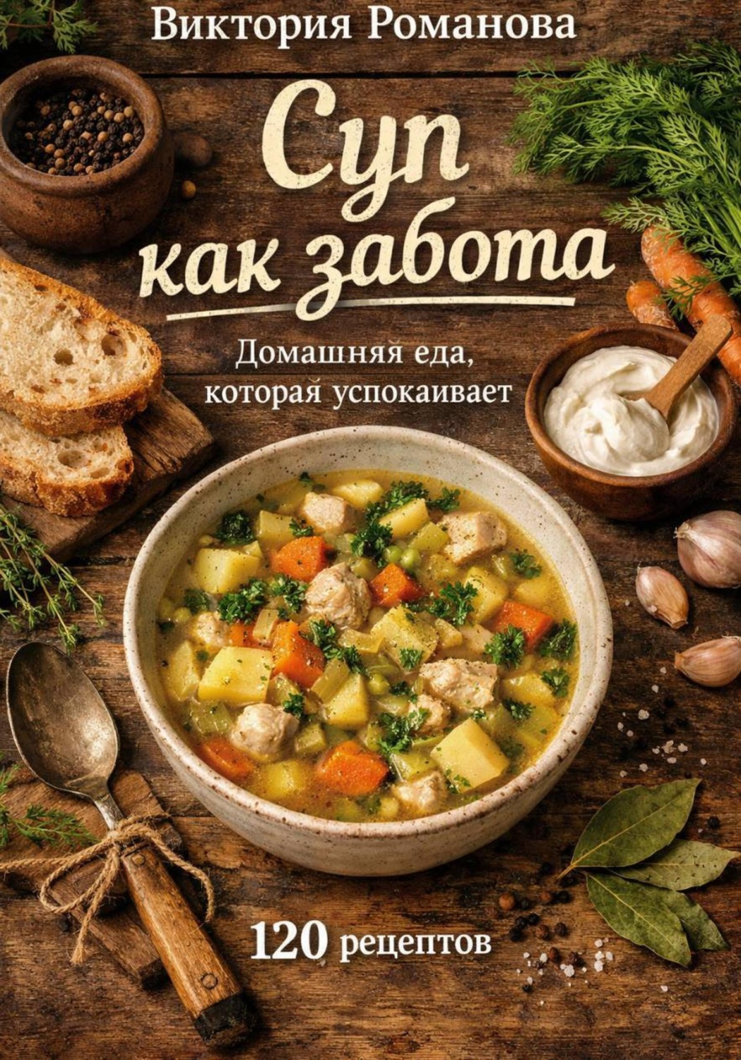 Обложка книги «Суп как забота: домашняя еда, которая успокаивает»