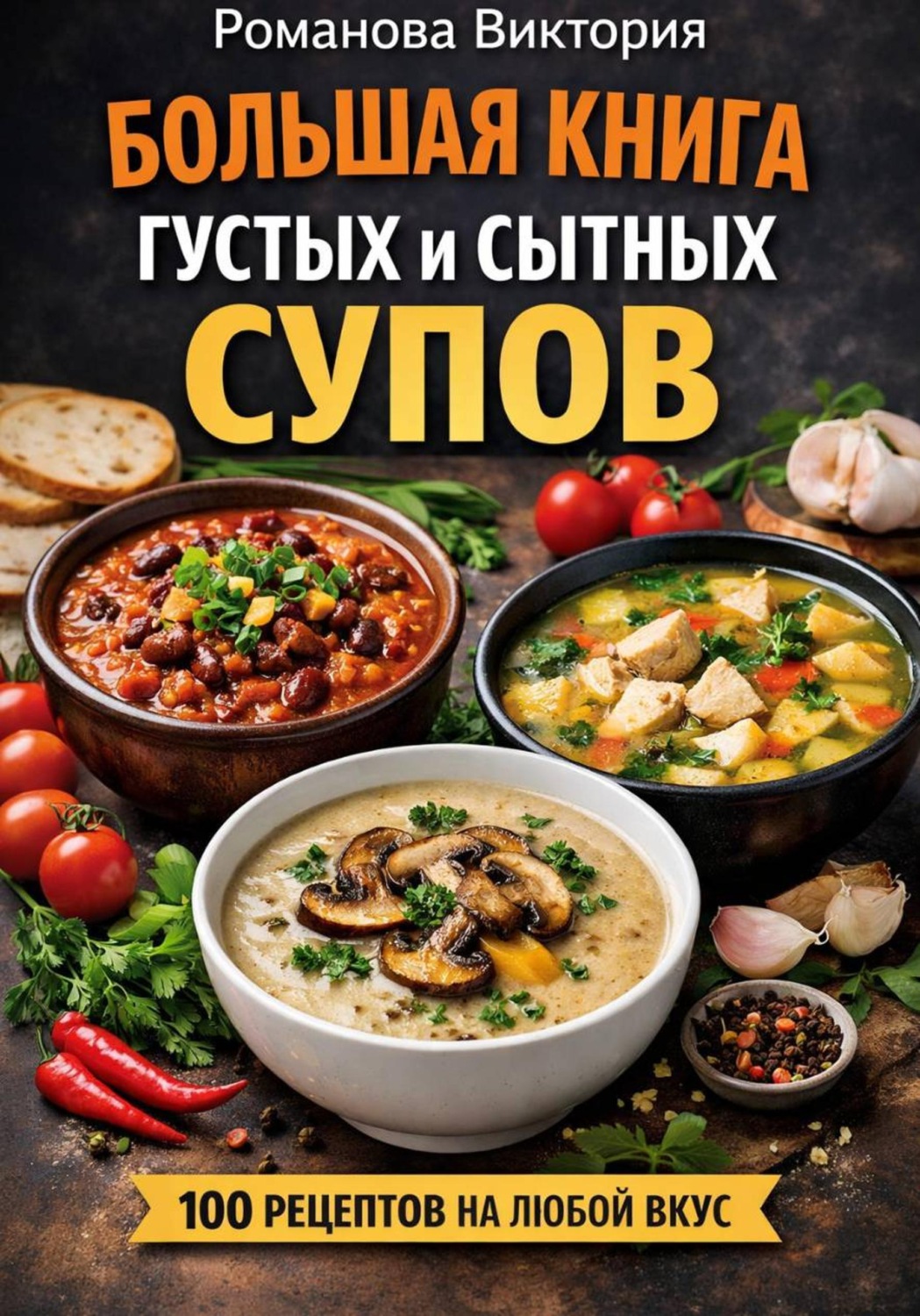 Обложка книги «Большая книга густых и сытных супов»