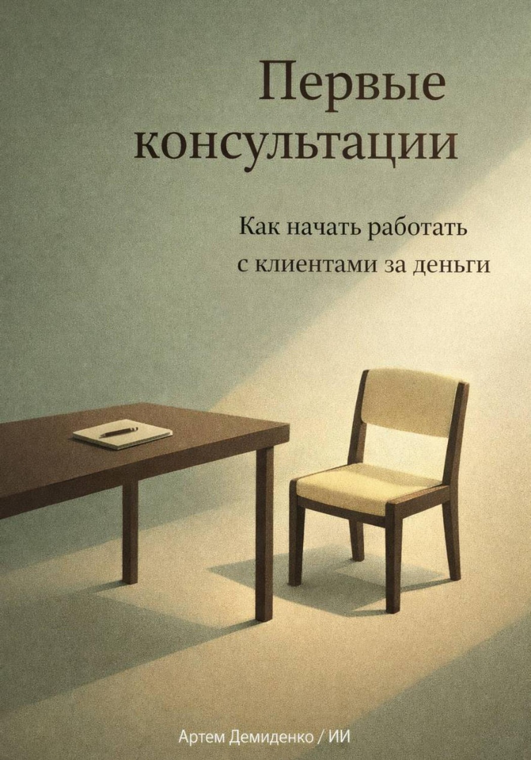 Обложка книги «Первые консультации: Как начать работать с клиентами за деньги»