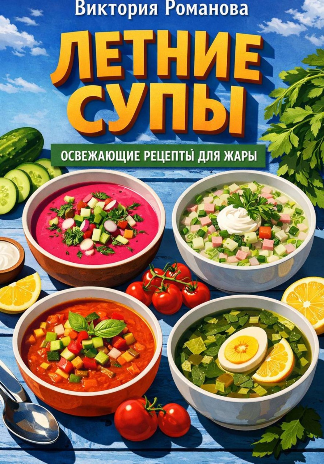 Обложка книги «Летние супы: освежающие рецепты для жары»