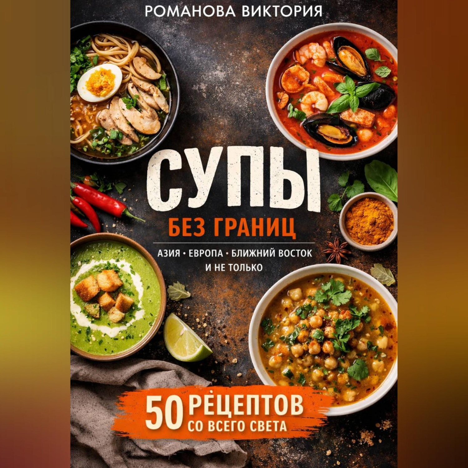 Обложка книги «Супы без границ: Азия, Европа, Ближний Восток и не только»