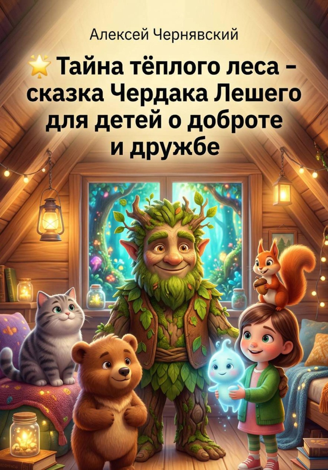 Обложка книги «Тайна тёплого леса - сказка чердака Лешего для детей о теплоте и дружбе»