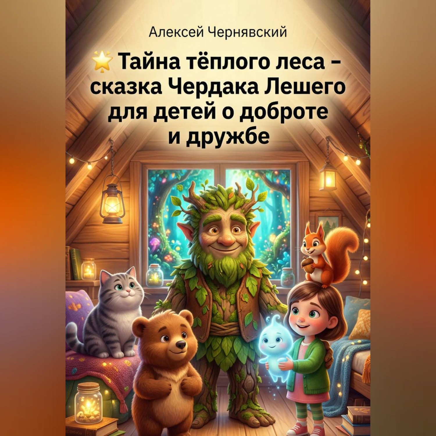 Обложка книги «Тайна тёплого леса - сказка чердака Лешего для детей о теплоте и дружбе»