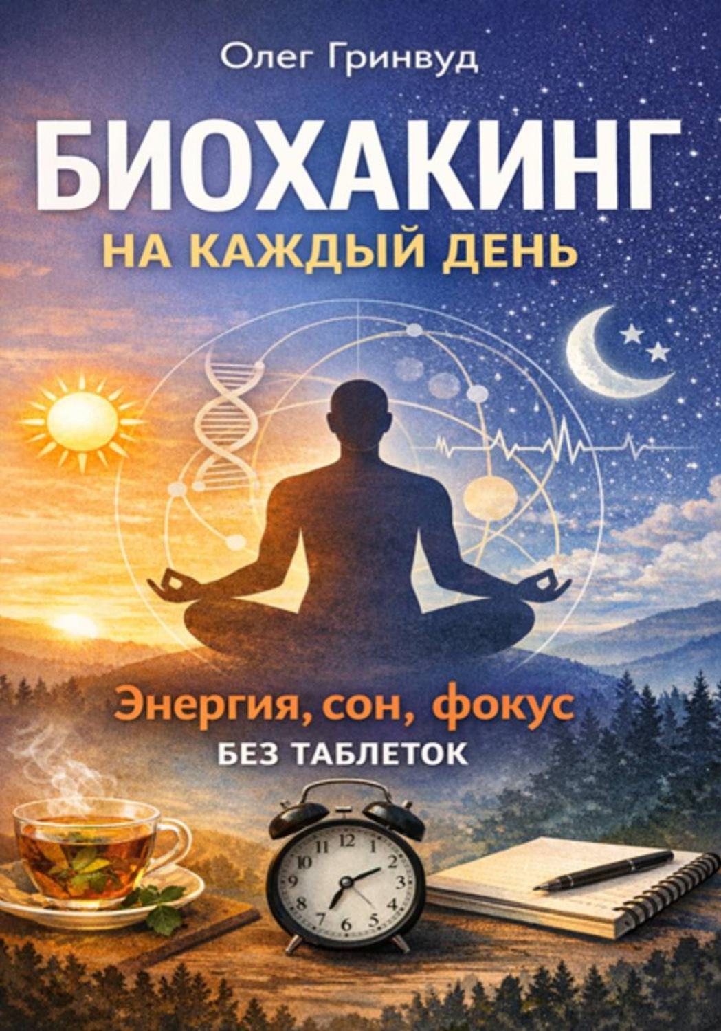 Обложка книги «Биохакинг на каждый день: энергия, сон, фокус без таблеток»
