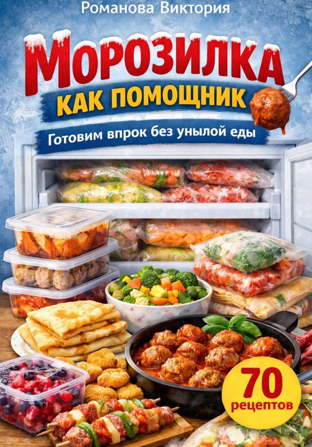 Обложка книги «Морозилка как помощник: готовим впрок без унылой еды»
