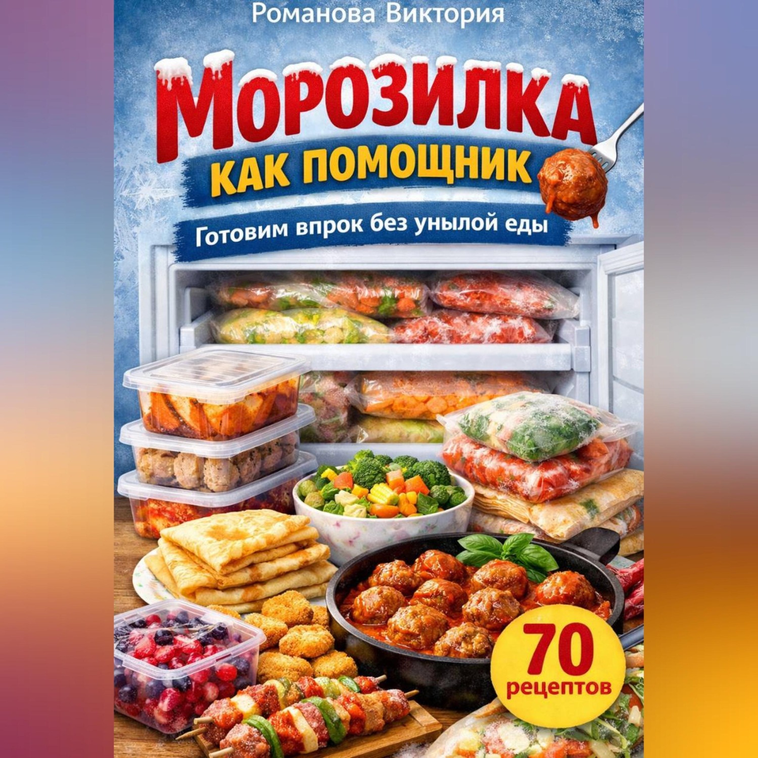 Обложка книги «Морозилка как помощник: готовим впрок без унылой еды»