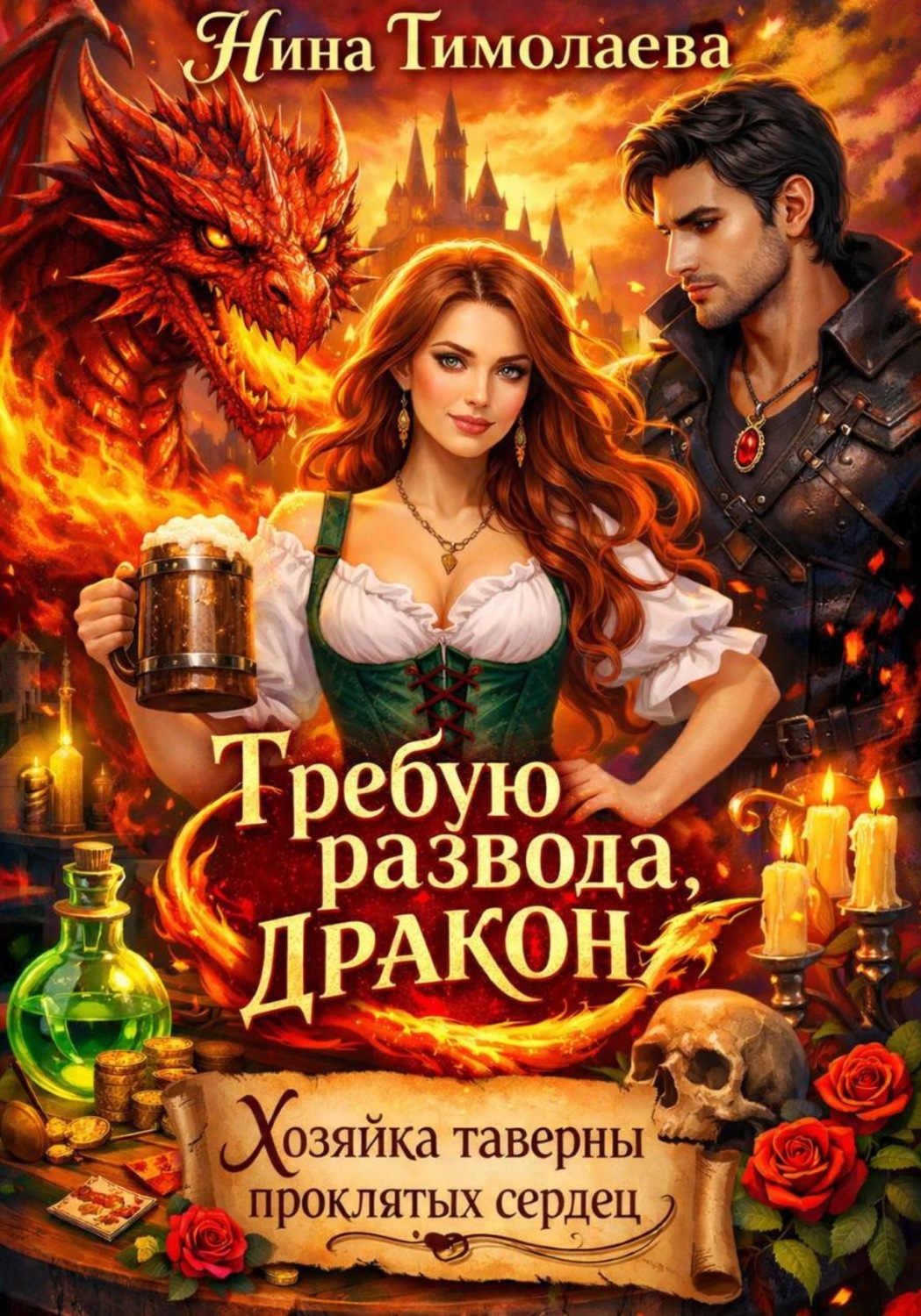 Обложка книги «Требую развода, дракон! Хозяйка таверны проклятых сердец»