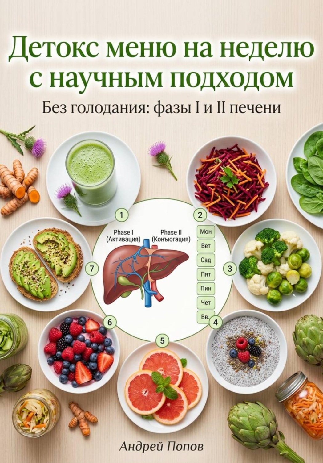 Обложка книги «Детокс меню на неделю с научным подходом»