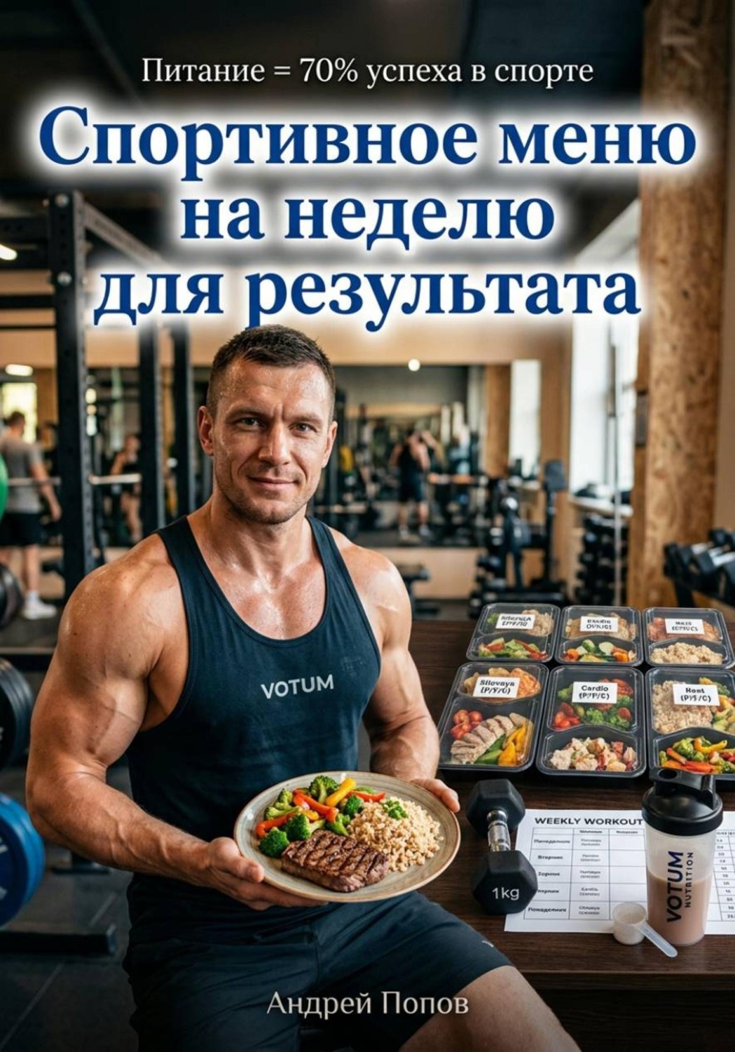 Обложка книги «Спортивное меню на неделю для результата»
