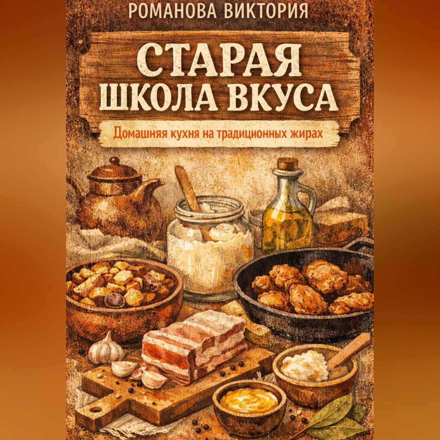 Обложка книги «Старая школа вкуса: домашняя кухня на традиционных жирах»