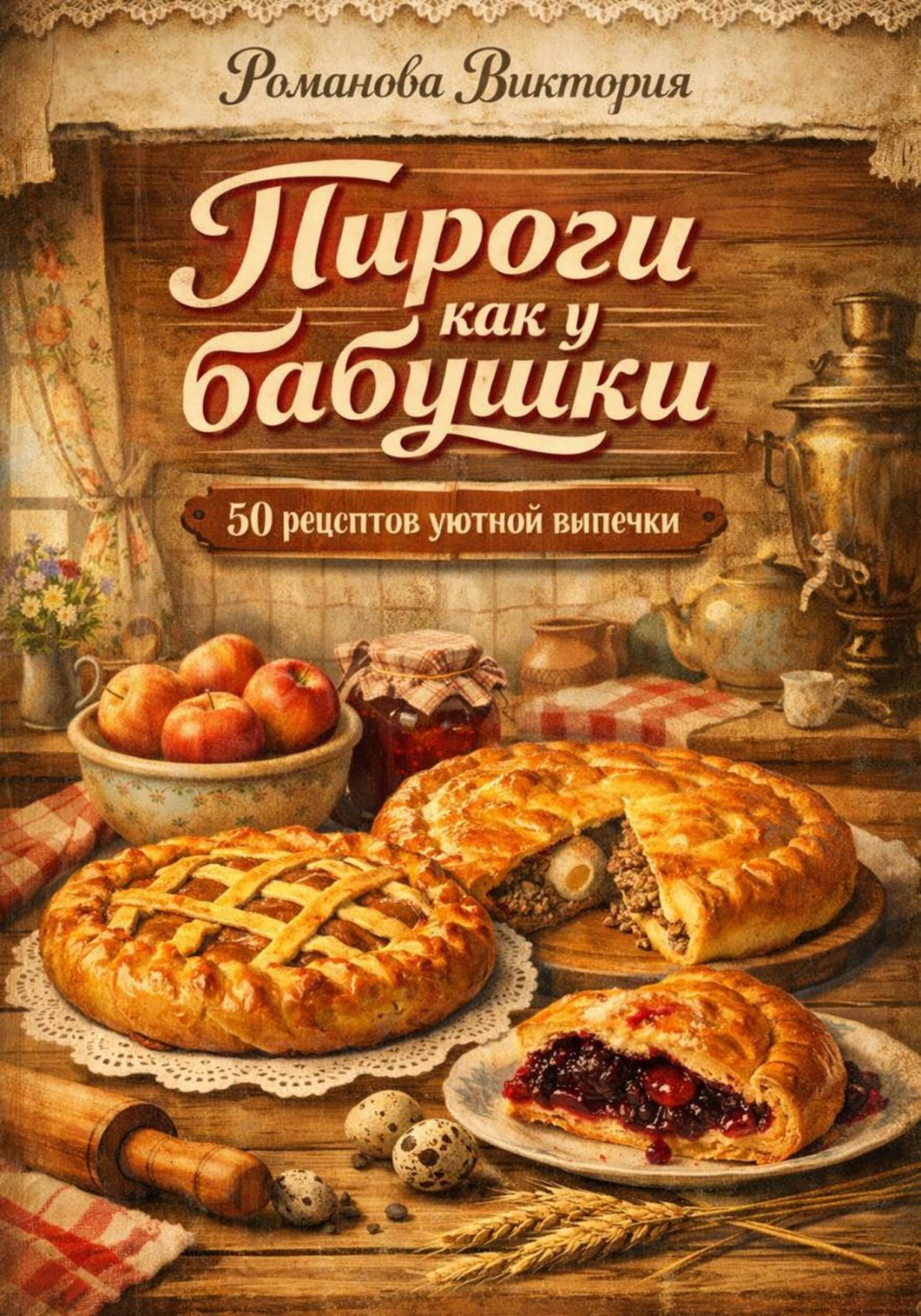 Обложка книги «Пироги как у бабушки: уютная выпечка для семьи и гостей»