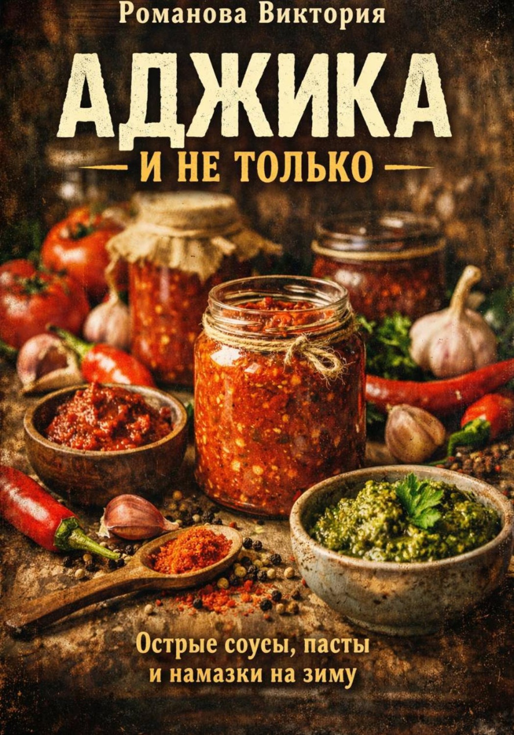 Обложка книги «Аджика и не только: острые соусы, пасты и намазки на зиму»