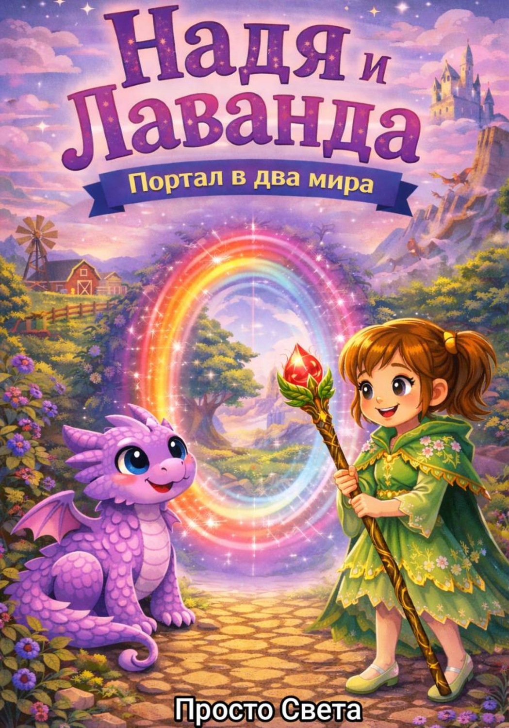 Обложка книги «Надя и Лаванда. Портал в два мира»