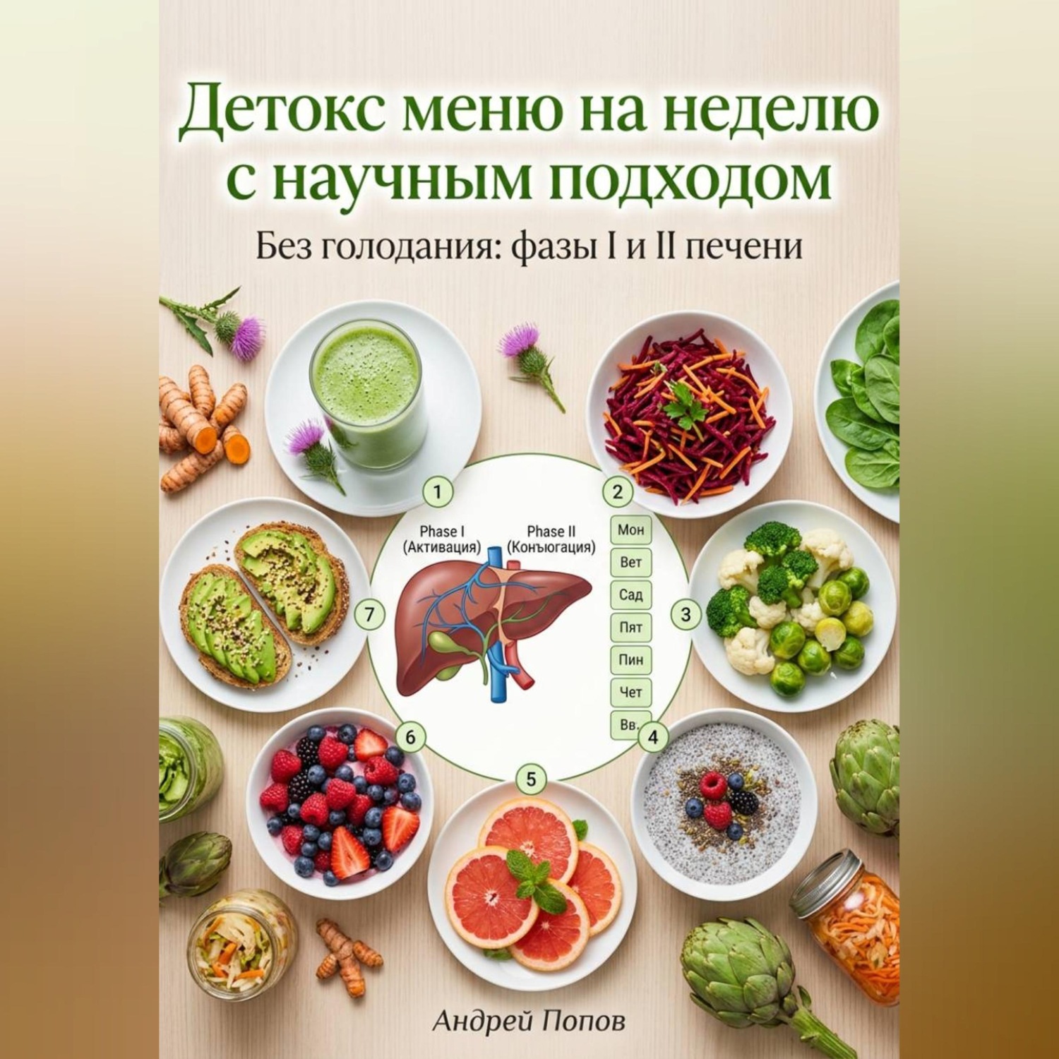 Обложка книги «Детокс меню на неделю с научным подходом»