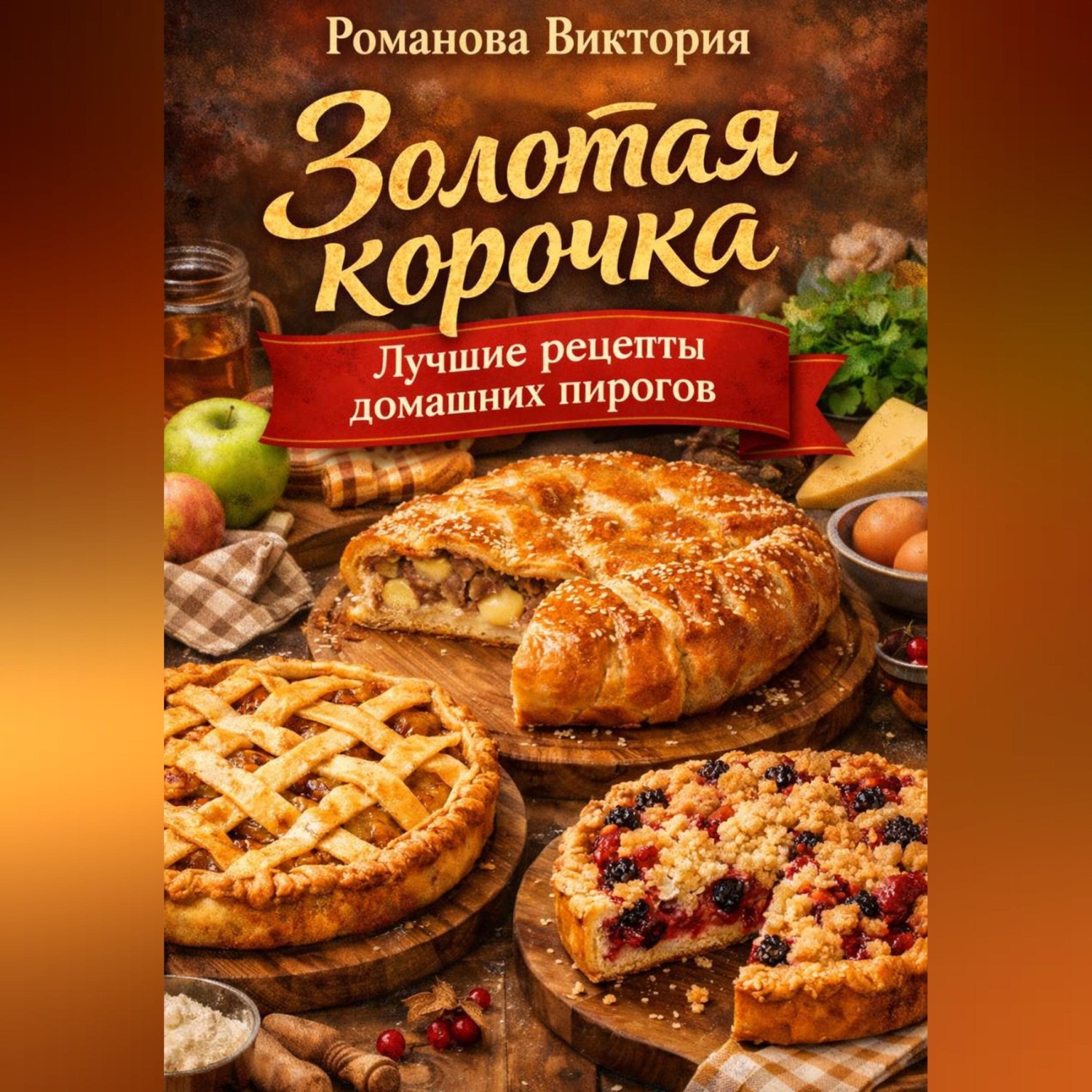 Обложка книги «Золотая корочка: лучшие рецепты домашних пирогов»