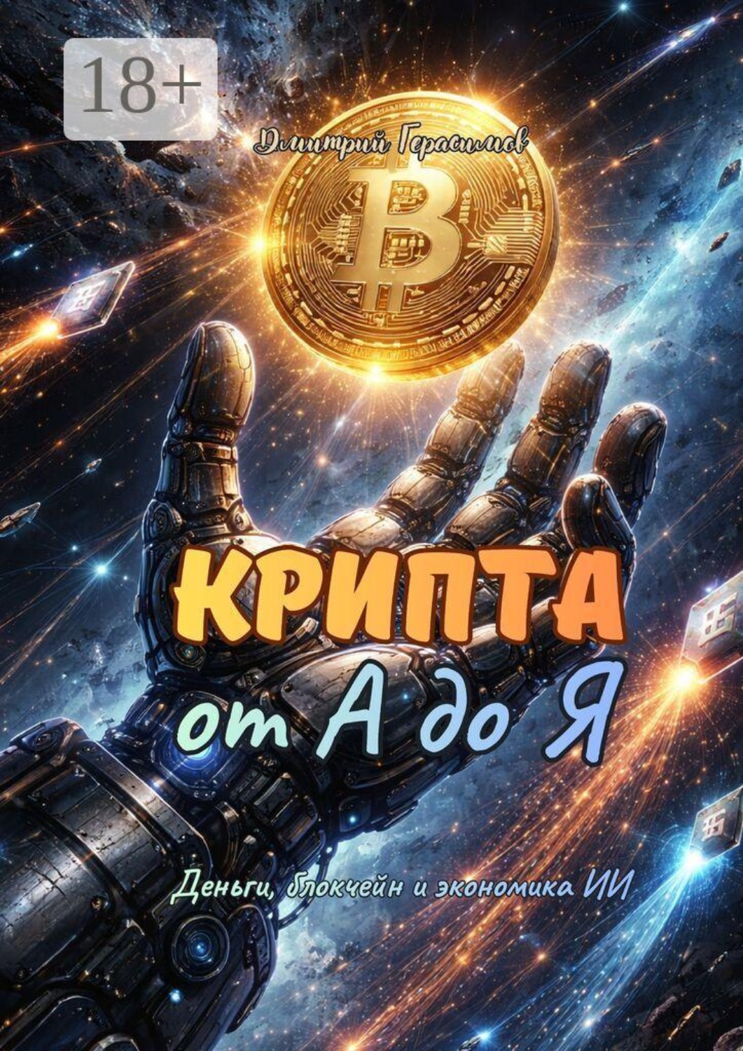 Обложка книги «Крипта: от А до Я. Деньги, блокчейн и экономика ИИ»