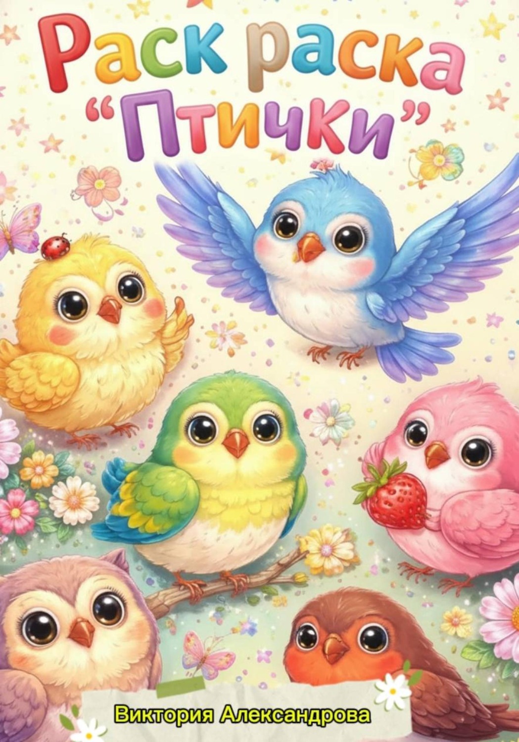 Обложка книги «Раскраска для малышей "Птички"»