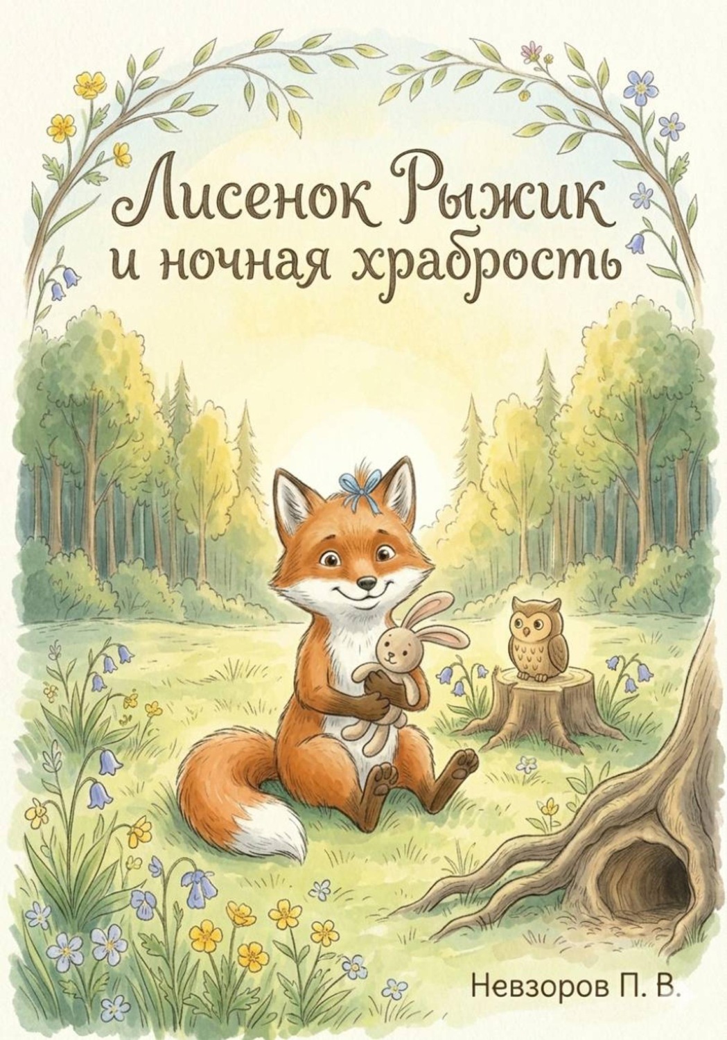 Обложка книги «Лисенок Рыжик и ночная храбрость»