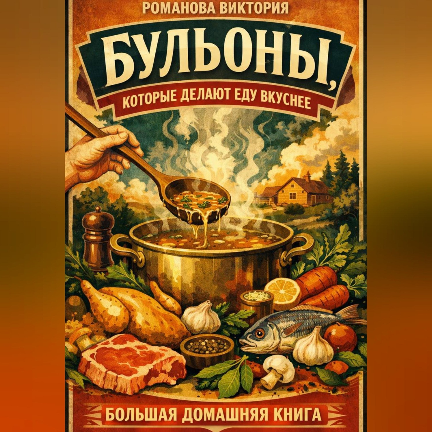 Обложка книги «Бульоны, которые делают еду вкуснее: большая домашняя книга»