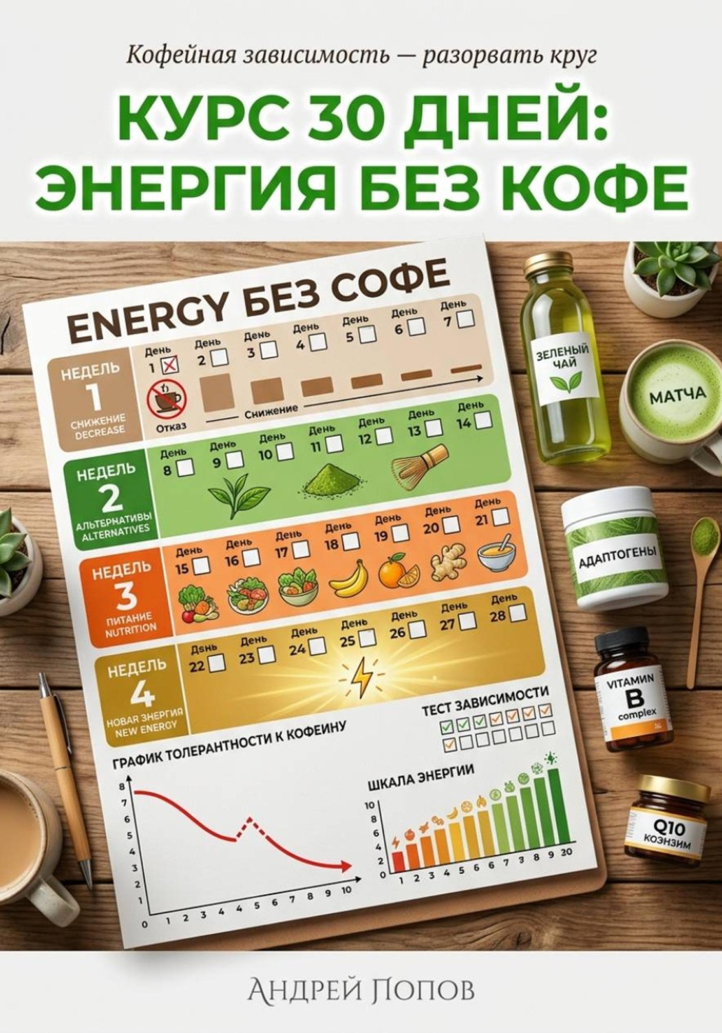 Обложка книги «Курс 30 дней: энергия без кофе»