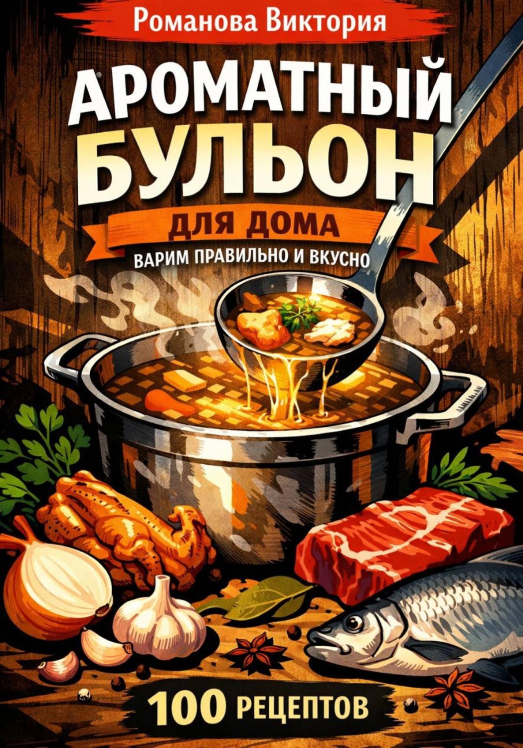Обложка книги «Ароматный бульон для дома: варим правильно и вкусно»
