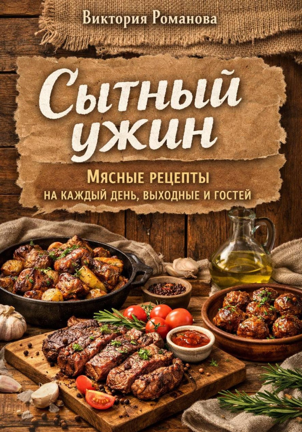 Обложка книги «Сытный ужин: мясные рецепты на каждый день, выходные и гостей»