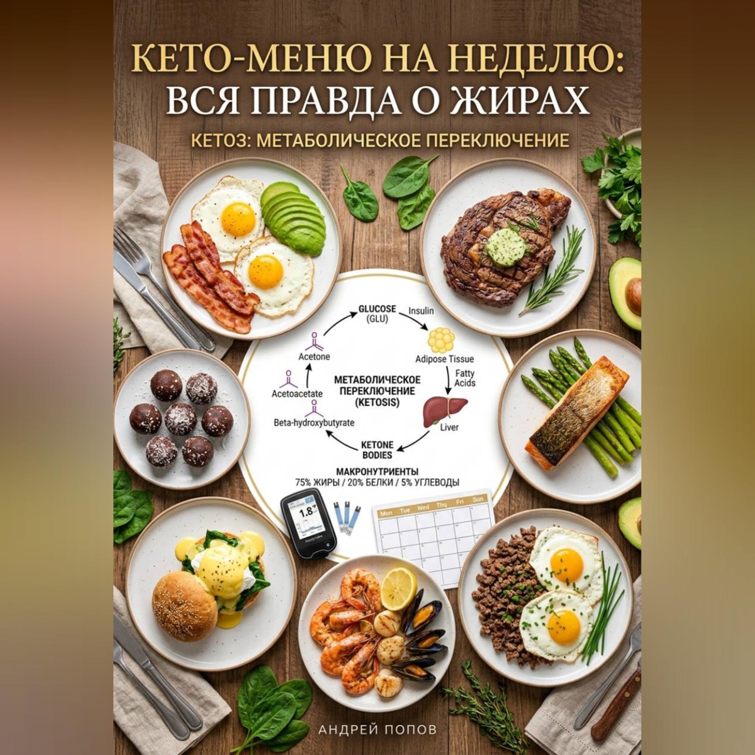 Обложка книги «Кето-меню на неделю: вся правда о жирах»