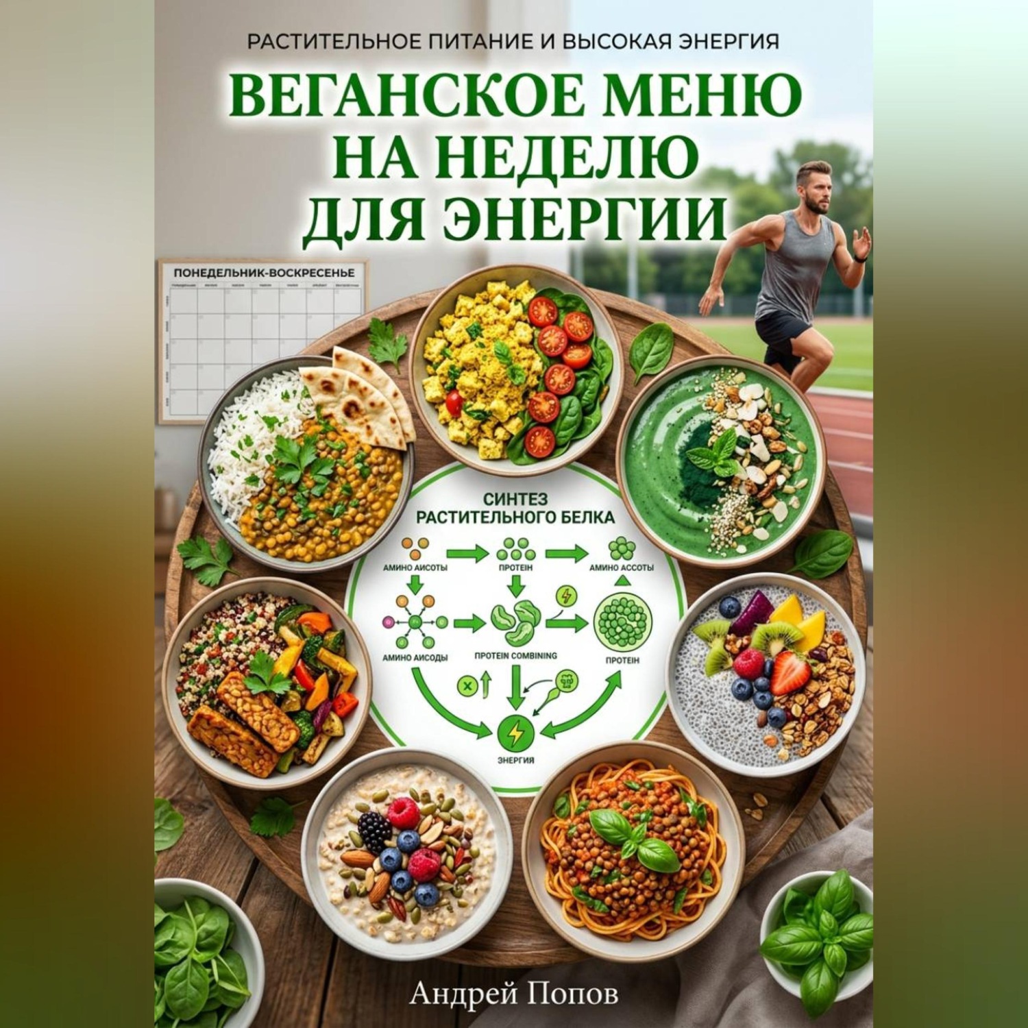 Обложка книги «Веганское меню на неделю для энергии»