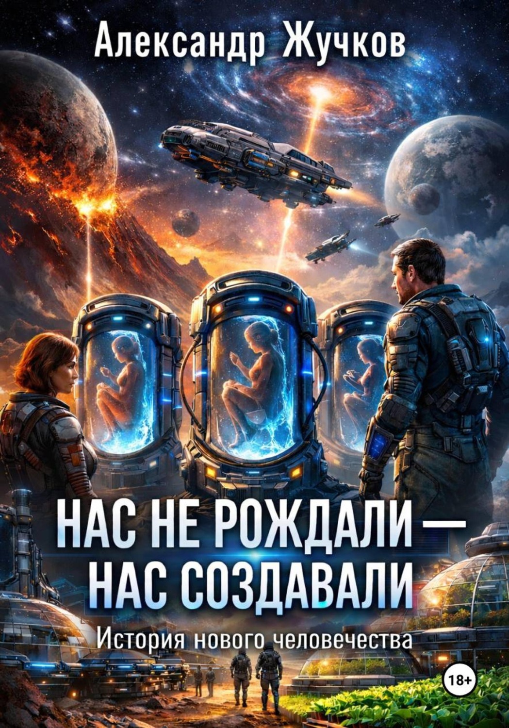 Обложка книги «Нас не рождали нас создавали. История нового человечества»