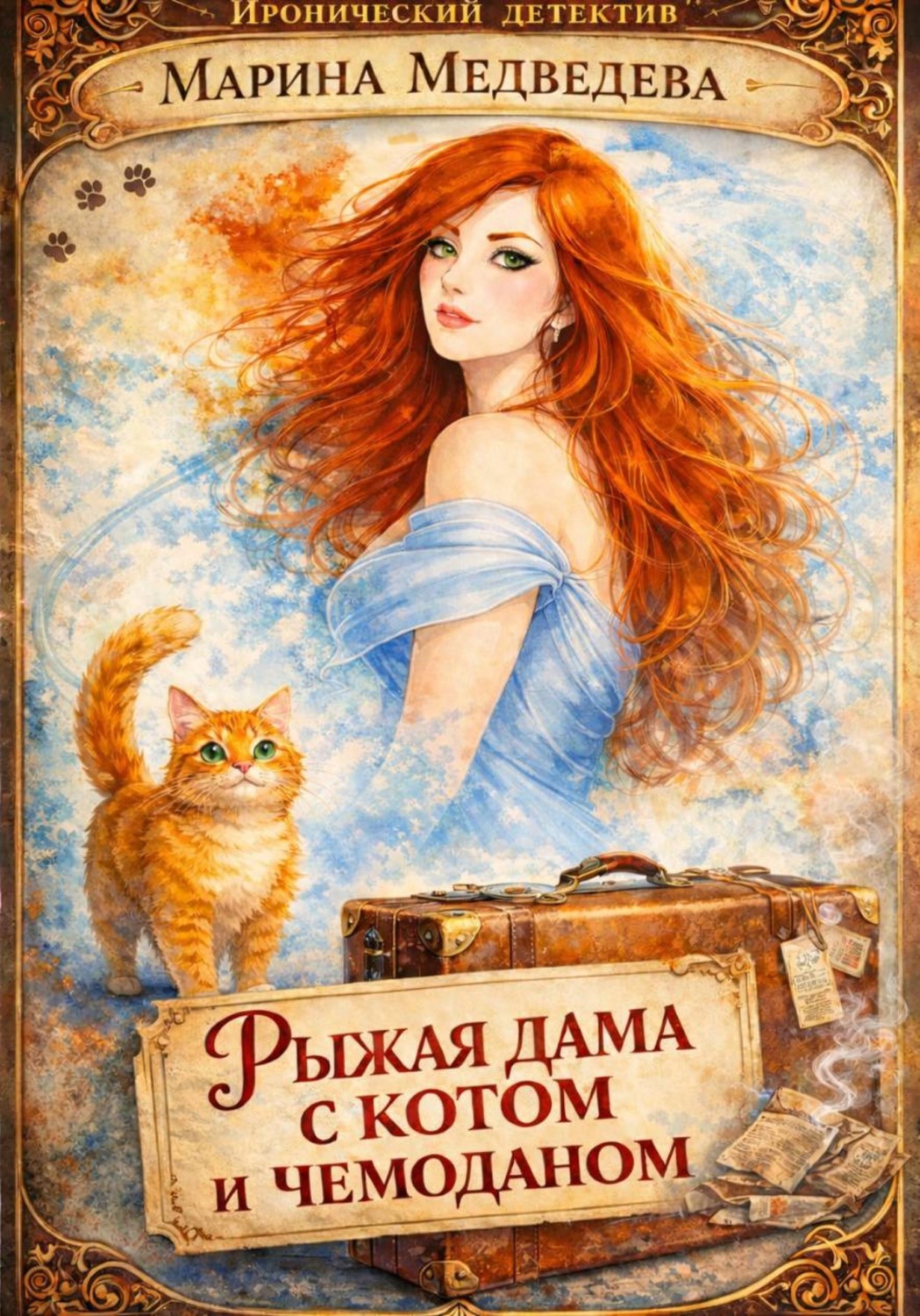 Обложка книги «Рыжая дама с котом и чемоданом»