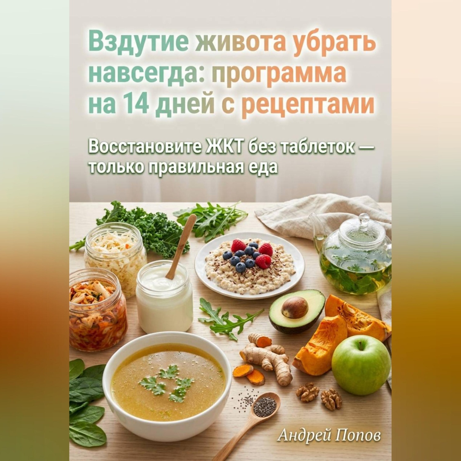 Обложка книги «Вздутие живота убрать навсегда: программа на 14 дней с рецептами»