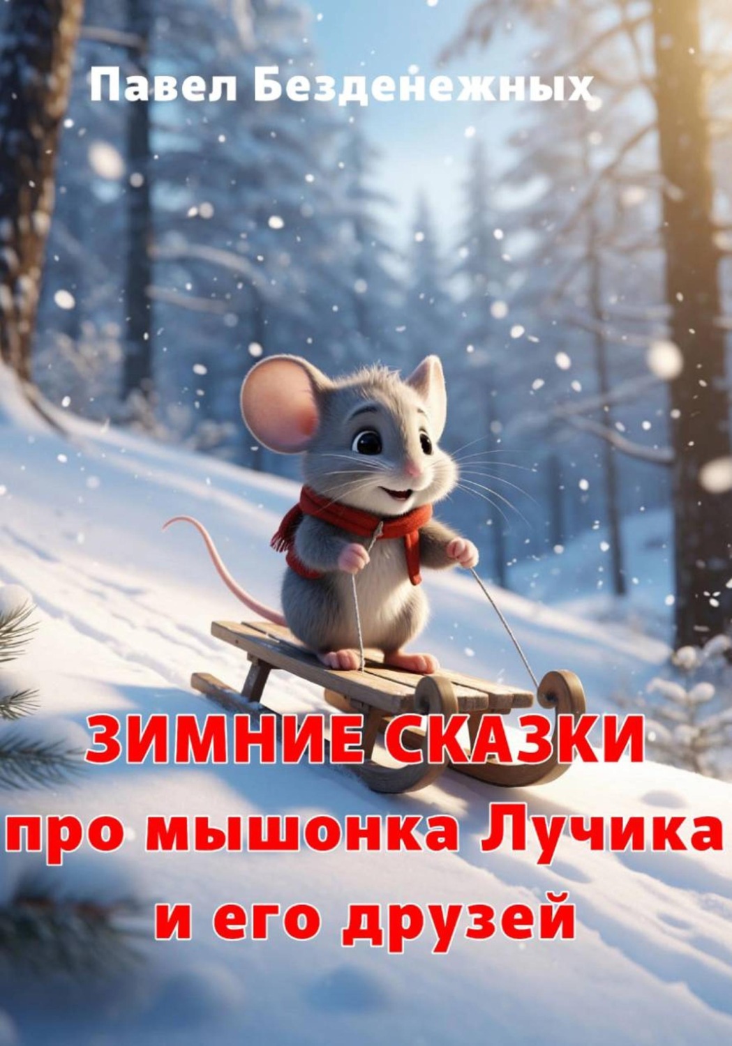 Обложка книги «Зимние сказки про мышонка Лучика и его друзей»