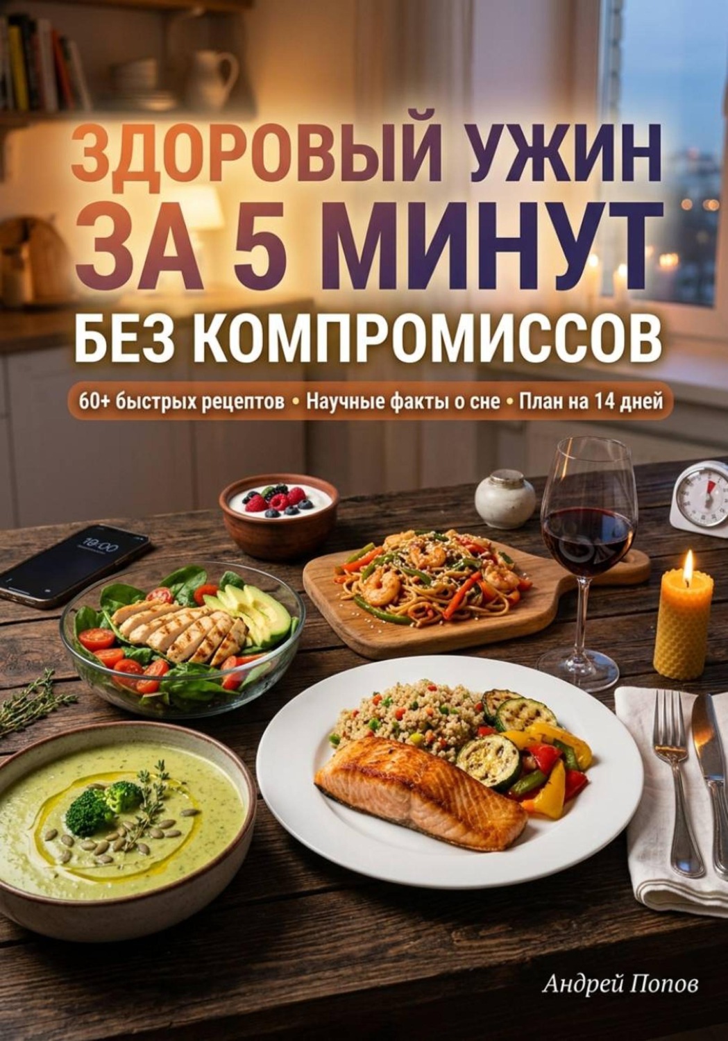 Обложка книги «Здоровый ужин за 5 минут без компромиссов»