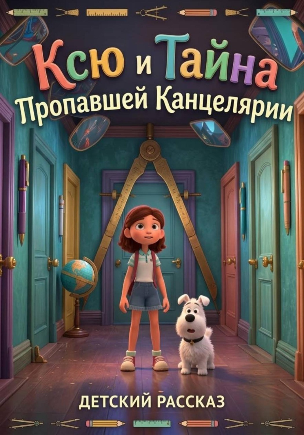 Обложка книги «Ксю и Тайна Пропавшей Канцелярии»