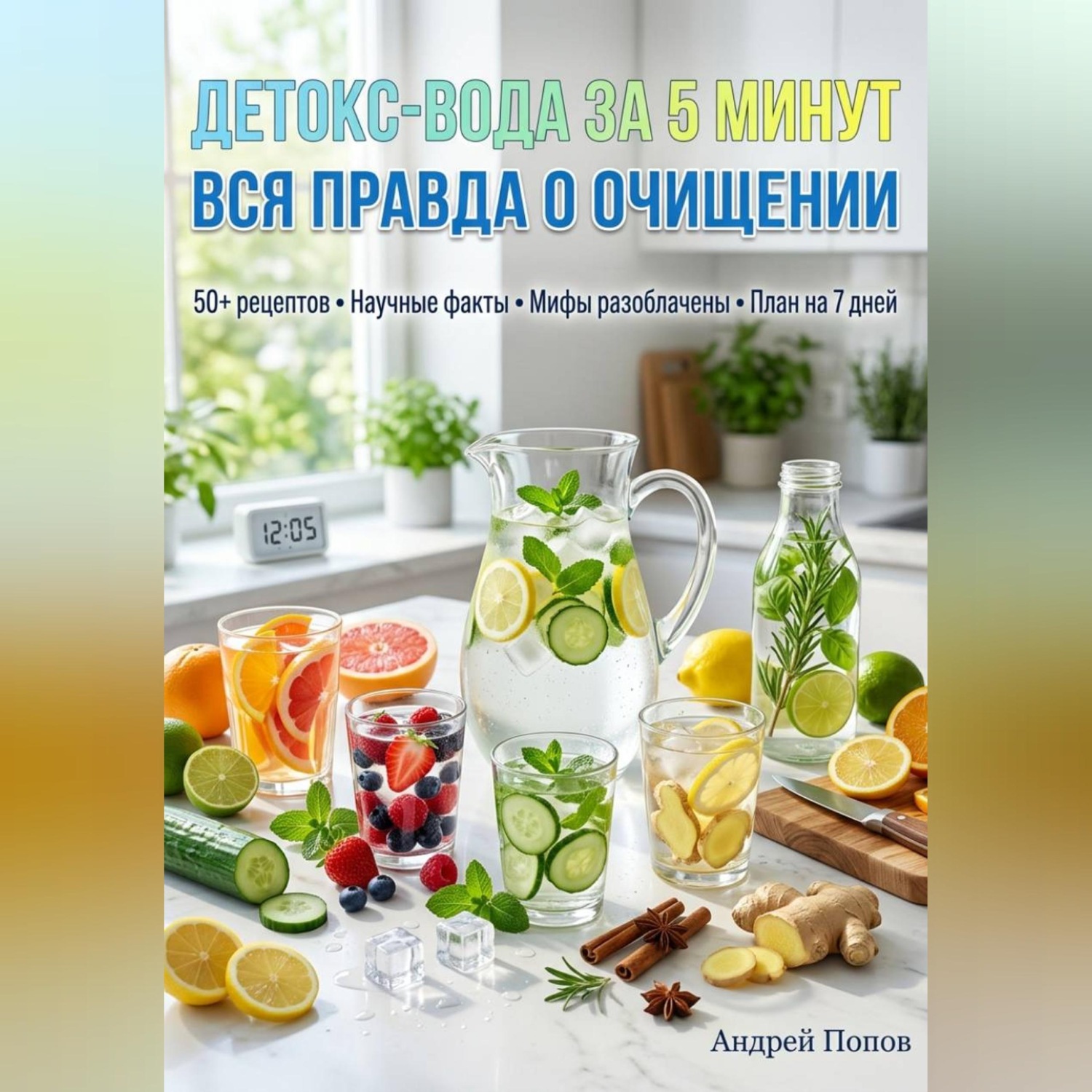 Обложка книги «Детокс-вода за 5 минут: вся правда о очищении»