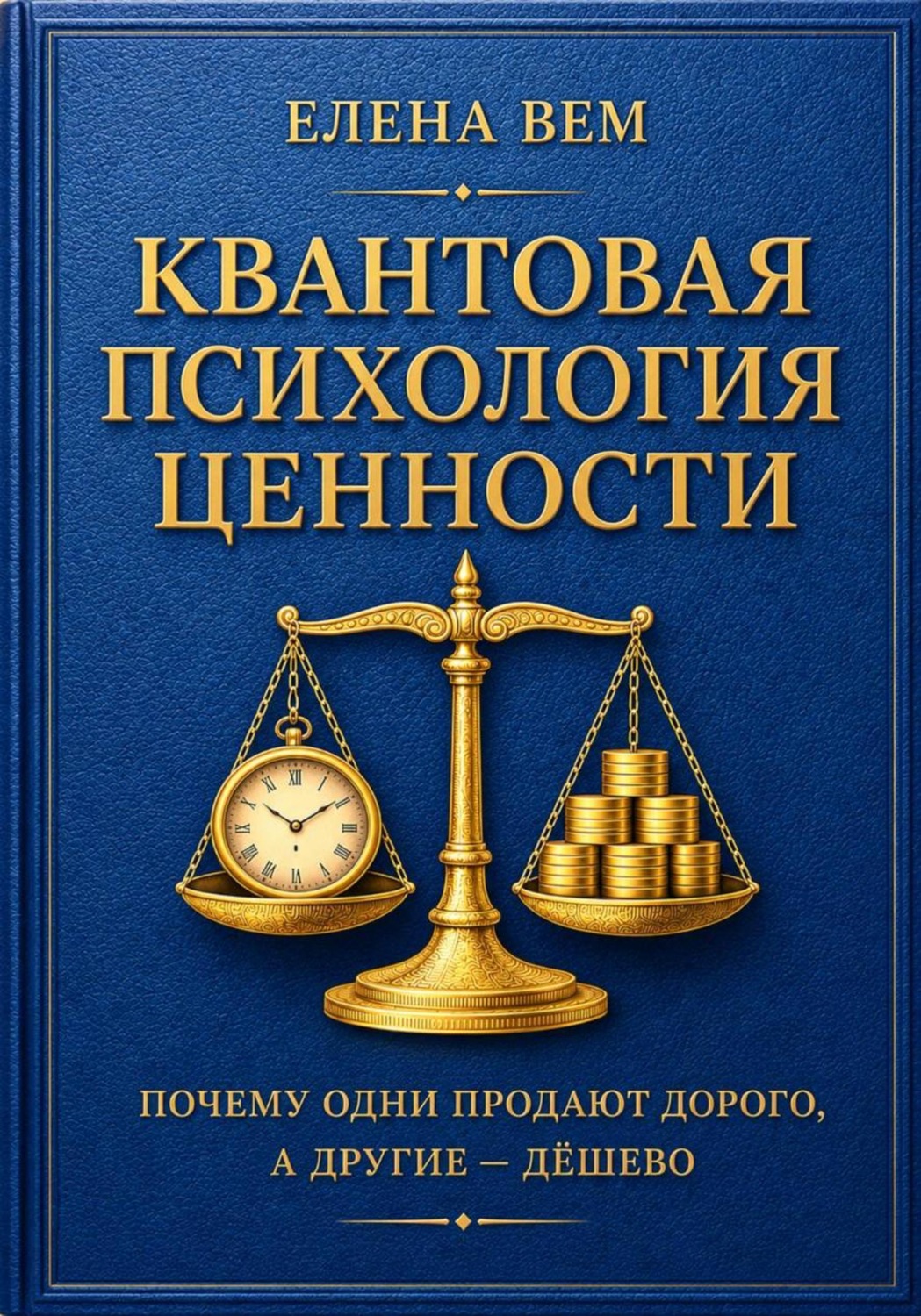 Обложка книги «КВАНТОВАЯ ПСИХОЛОГИЯ ЦЕННОСТИ. Почему одни продают дорого, а другие — дёшево.»