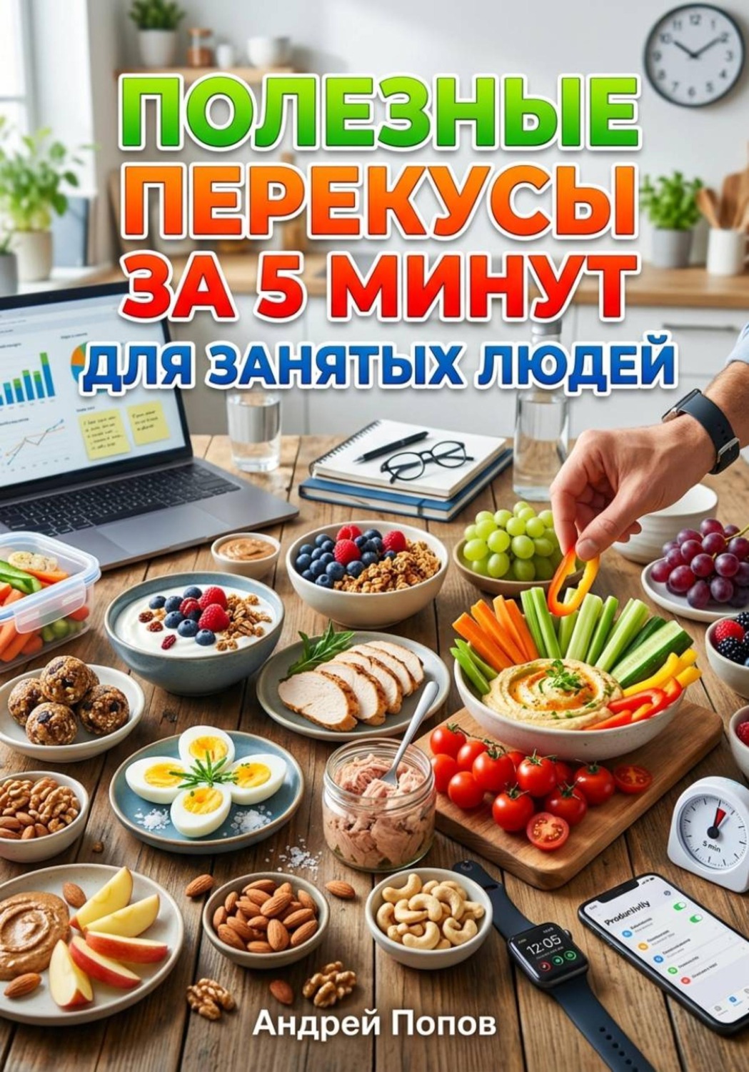 Обложка книги «Полезные перекусы за 5 минут для занятых людей»
