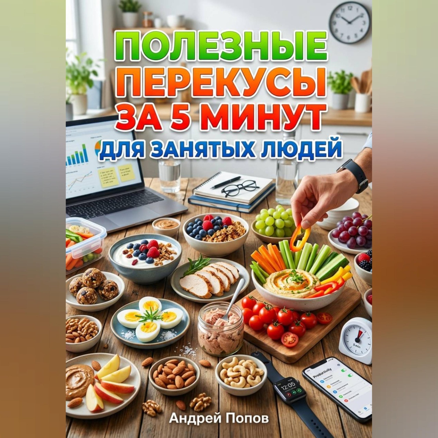 Обложка книги «Полезные перекусы за 5 минут для занятых людей»