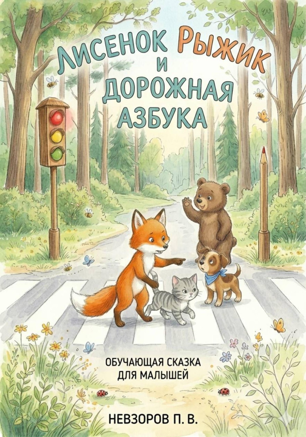 Обложка книги «Лисенок Рыжик и дорожная азбука»