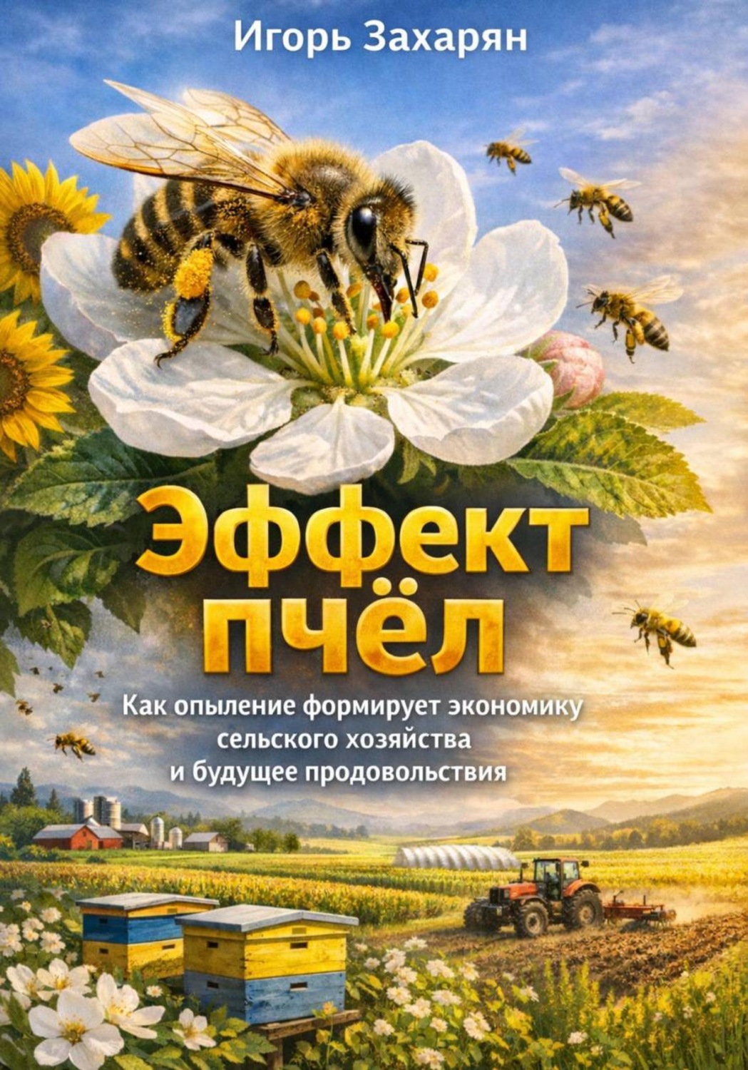 Обложка книги «Эффект пчёл: Как опыление формирует экономику сельского хозяйства и будущее продовольствия»