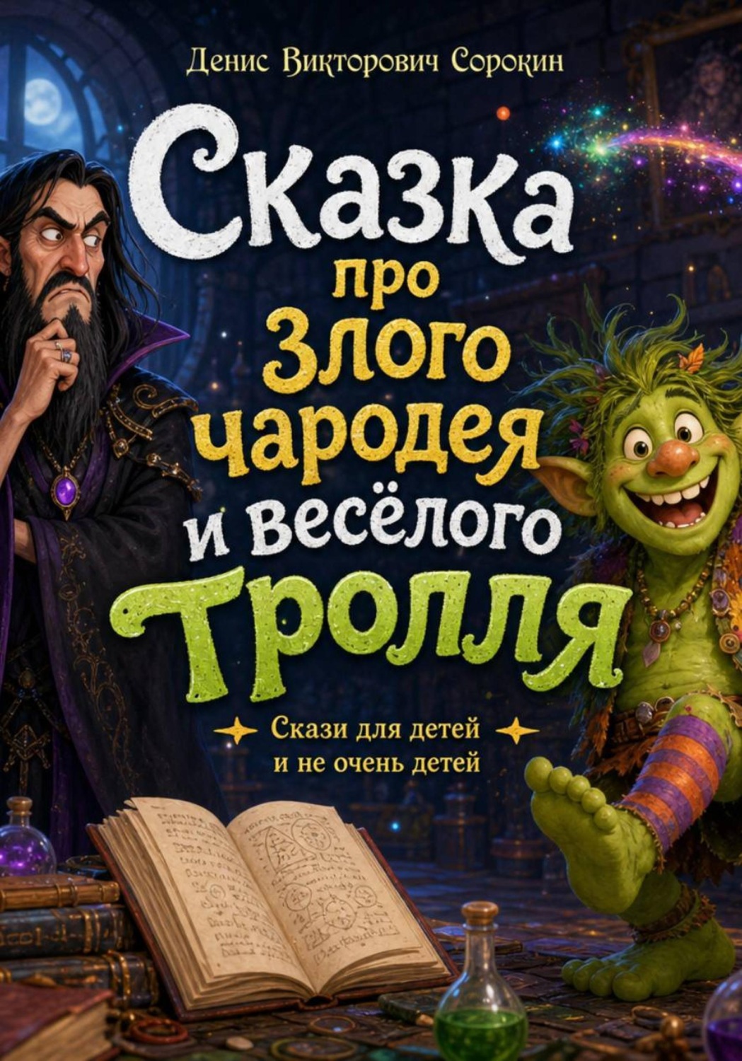 Обложка книги «Сказка про злого чародея и весёлого тролля»