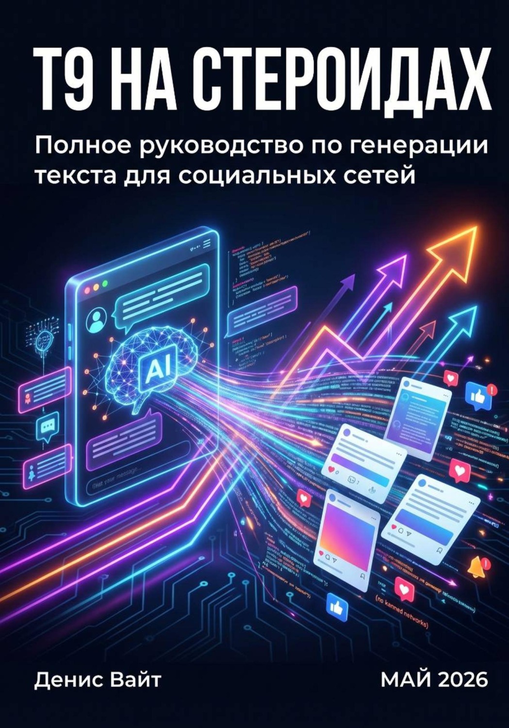 Обложка книги «Т9 на стероидах. Полное пособие по генерации текстов для социальных сетей»