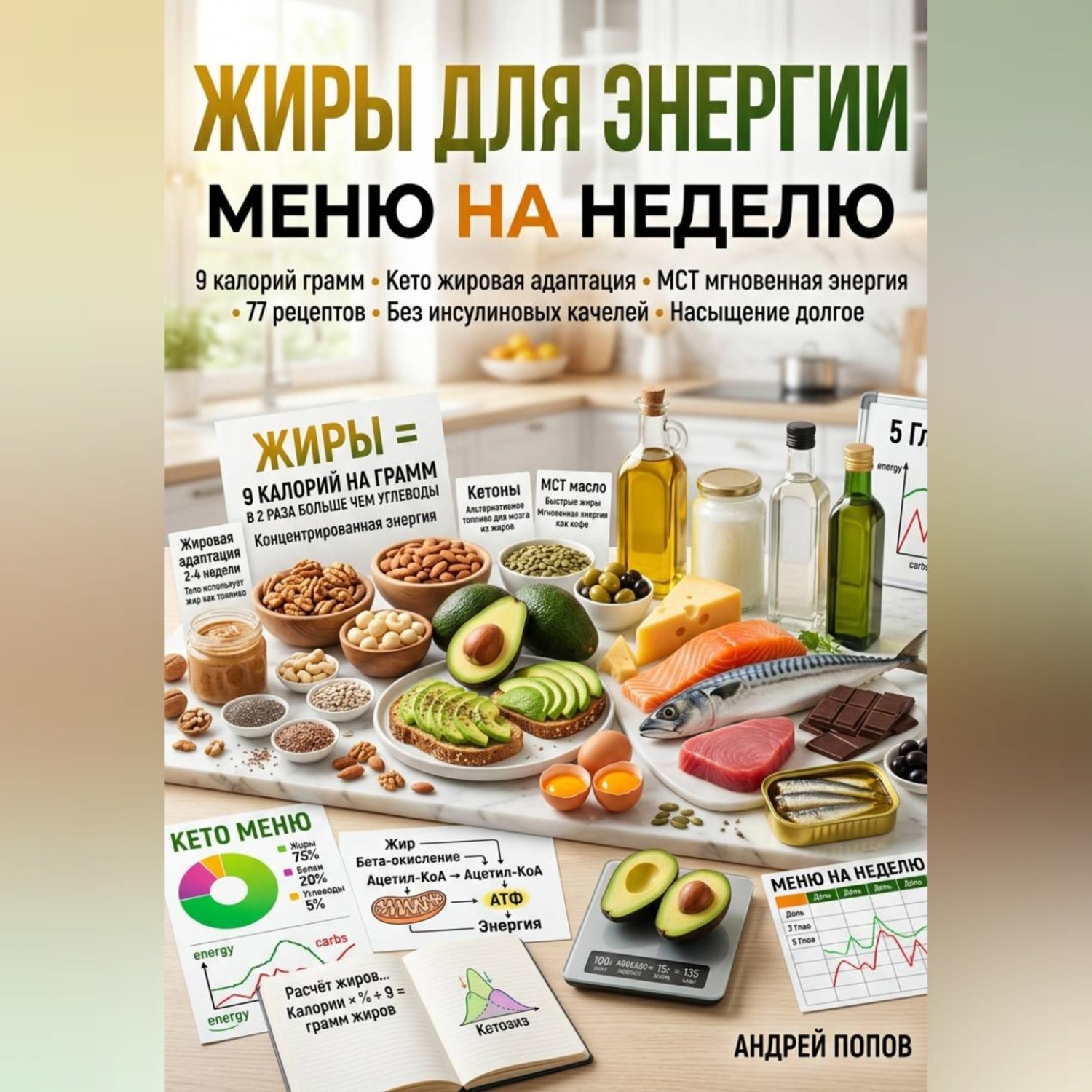 Обложка книги «Жиры для энергии: меню на неделю»