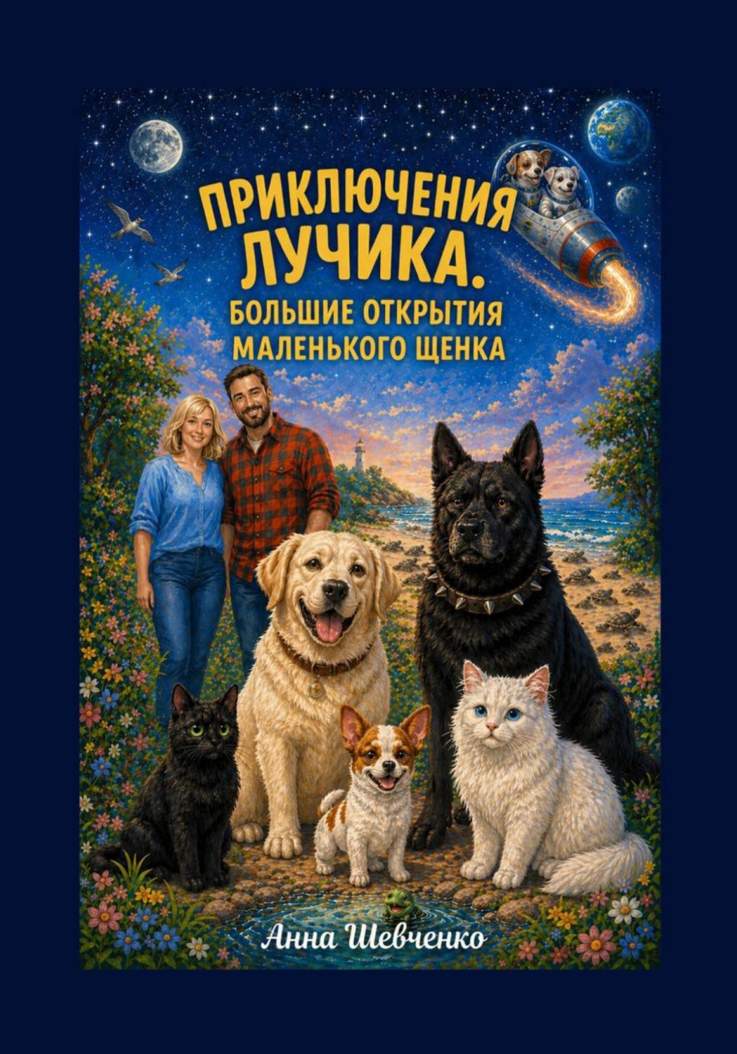 Обложка книги «Приключения Лучика. Большие открытия маленького щенка»