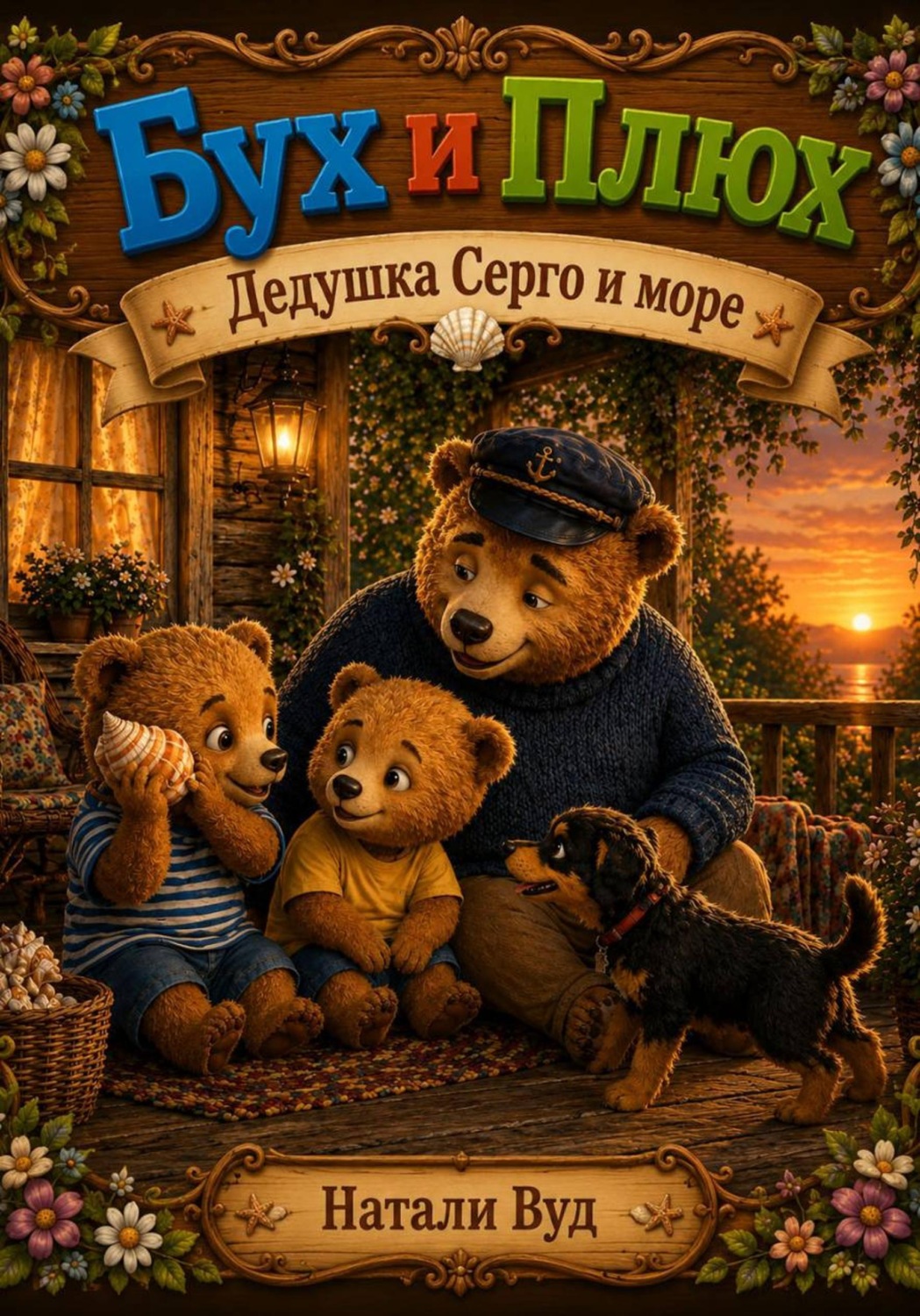 Обложка книги «Бух и Плюх. Дедушка Серго и море»